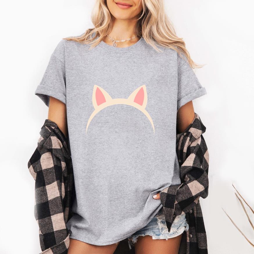 Cat Headband With Pink Ears T-Shirt