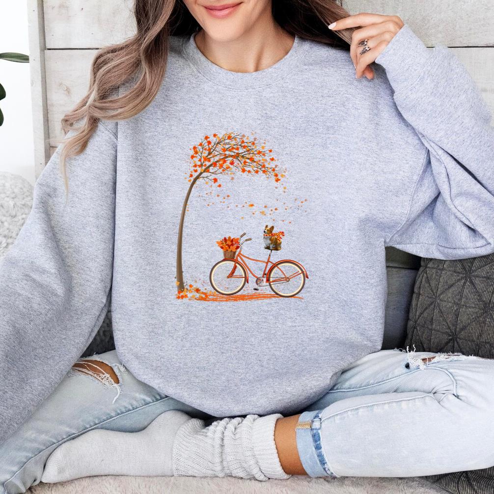 Dog Leaf Fall Autumn Cycling Sweatshirt