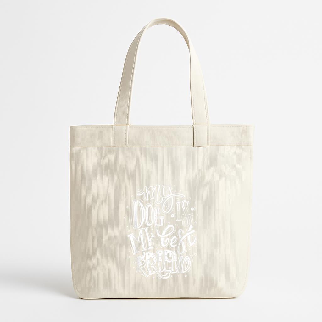My Dog Is My Best Friend Canvas Tote Bag