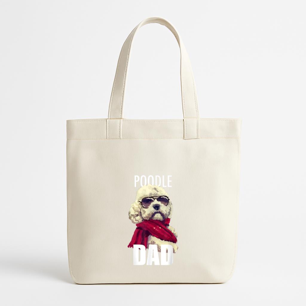 Poodle Dad Dog Canvas Tote Bag