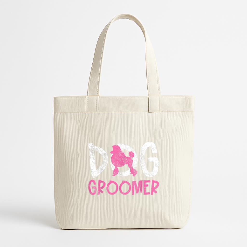 Poodle Dog Groomer Canvas Tote Bag