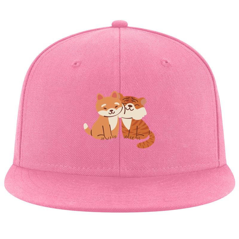 Two Tiger And Cat Together Cap