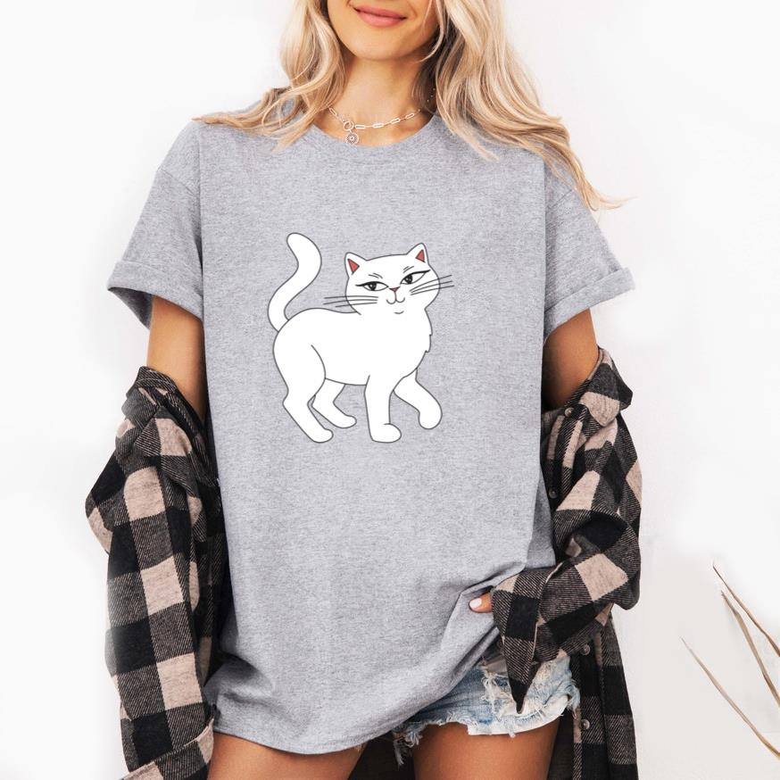 White Cat Is Standing T-Shirt