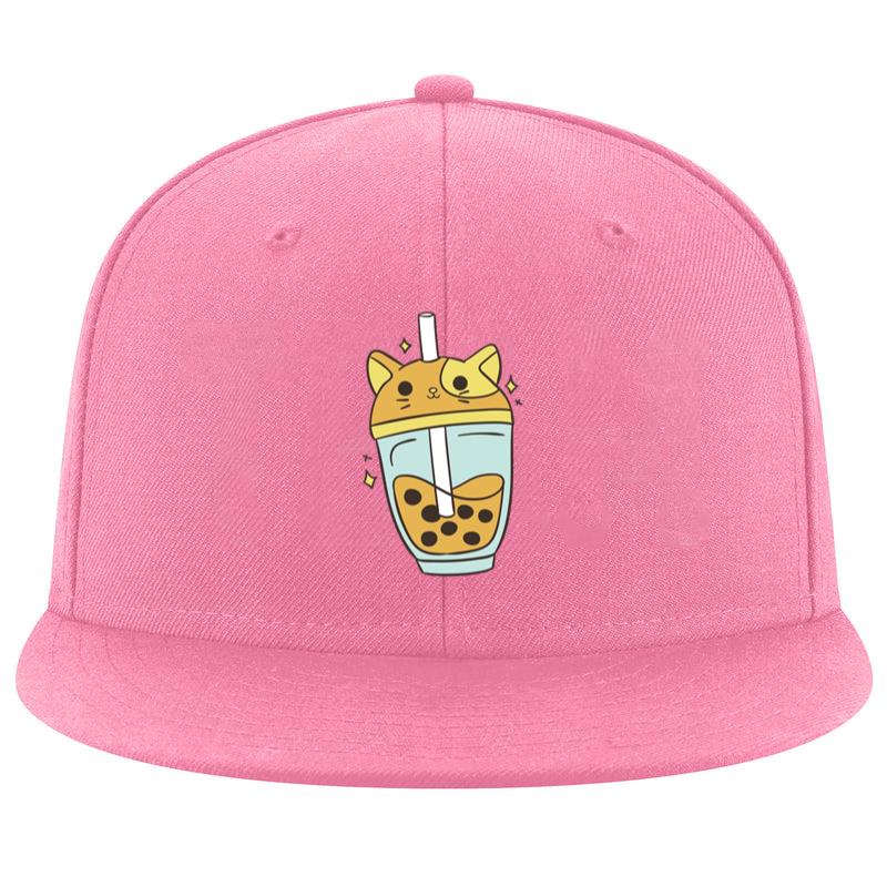 Yellow Cat Boba Tea Cute Cap